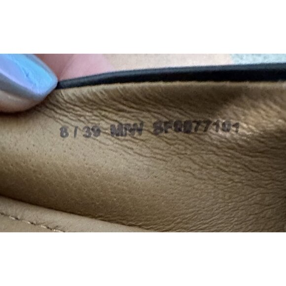 Söfft Kadyn Black Leather Chain Link Round Toe Slip On Ballet Loafer Flat Size 8 - Picture 10 of 10